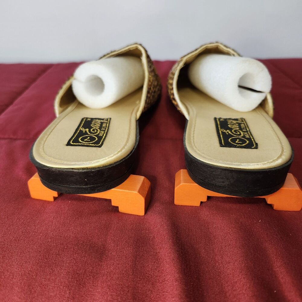 Vintage Easy USA Sequin Beads Mule Slides Y2K Satin Slippers Sz 7 NIB - Picture 5 of 11